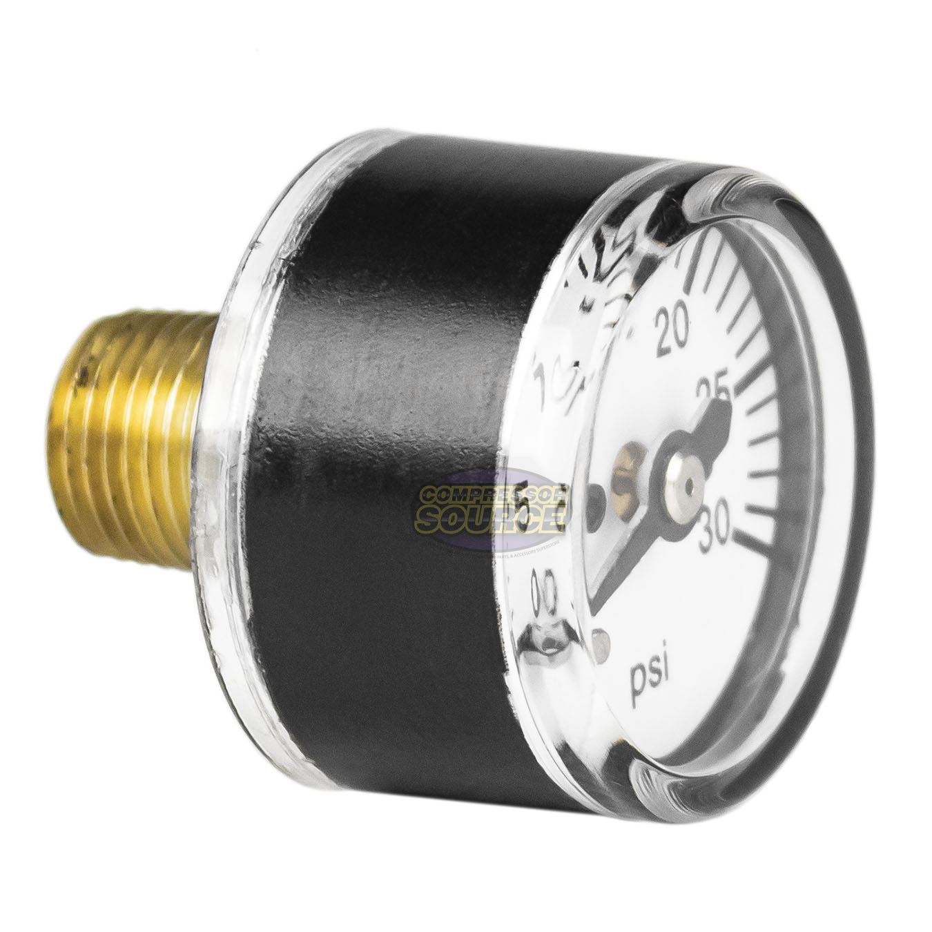 1/8" MNPT Mini Micro Air Pressure Gauge 030 PSI 1" Face CBM Center